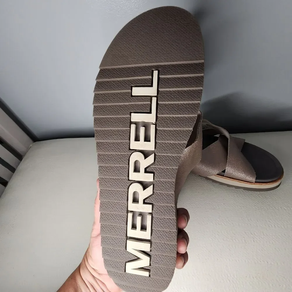 Merrell Metallic Juno Slides Sandals GUC 10 Comfort Casual Shoes women's